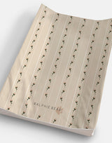 Floral Stripe Anti-Roll Wedge Baby Changing Mat