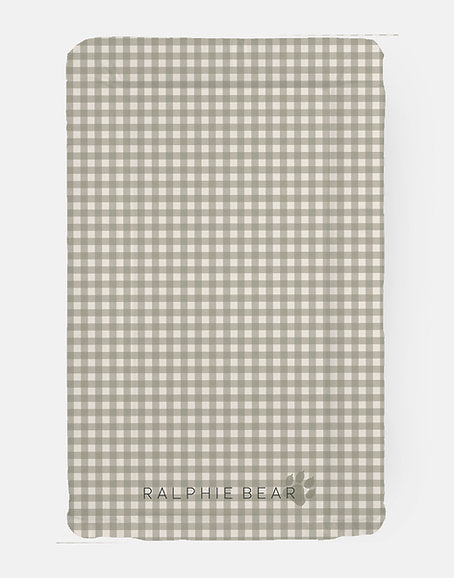 Gingham Sage Table Changing Mat