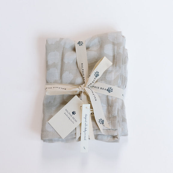 Large Swaddle Muslin - Scallop