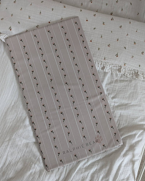 Floral Stripe Travel Changing Mat