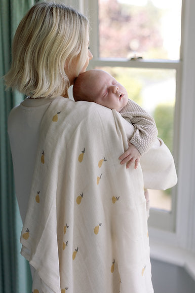 Large Swaddle Muslin - Pears