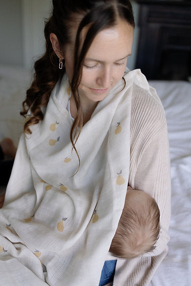 Large Swaddle Muslin - Pears