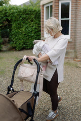 Quilted Stroller Bag - Sand/Scallop Print
