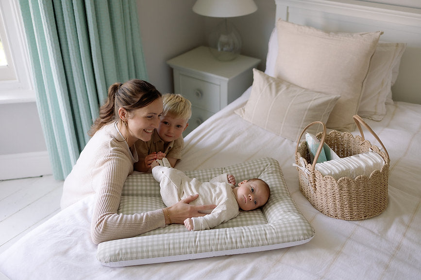 Gingham Sage Comfort Changing Mat