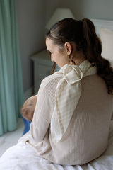 Large Swaddle Muslin - Gingham Beige