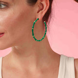 Green and Gold Bamboo Hoops