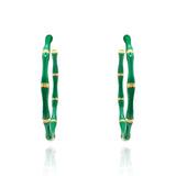Green and Gold Bamboo Hoops