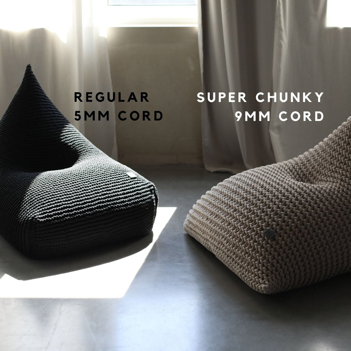 Chunky Knitted Bean Bag | TERRACOTTA