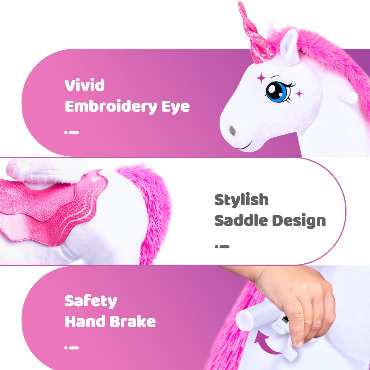 Model E Ride-on Unicorn Toy Age 4-8