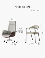 Abdi Corner Office Desk With Storage, Sintered Stone