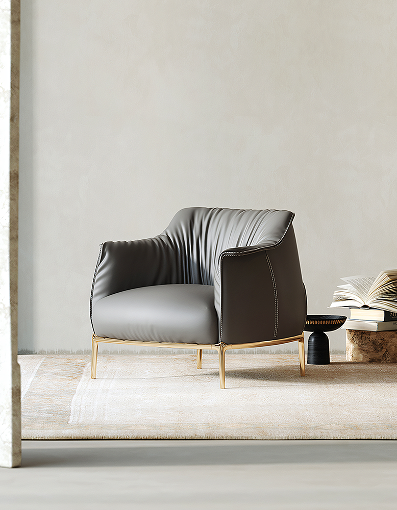 Abelard Armchair, Leather