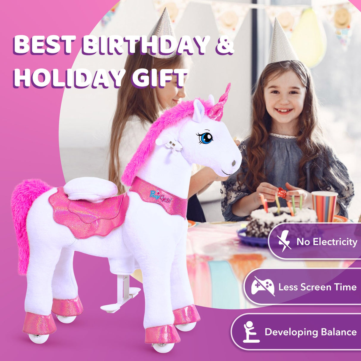 Model E Ride-on Unicorn Toy Age 4-8