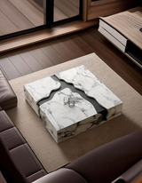Aesop Low Coffee Table, Square Marble