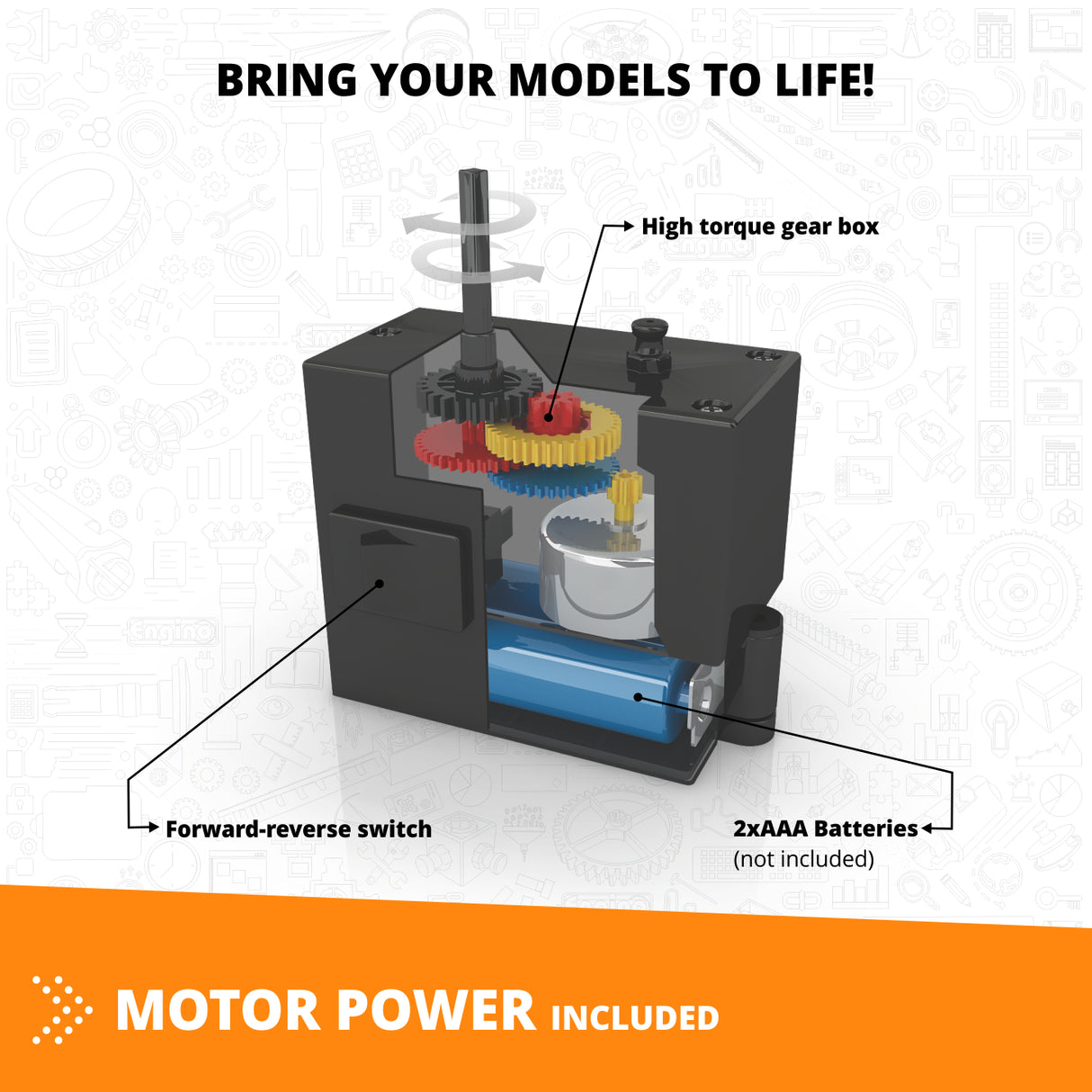 Engino Creative Builder: 50-in-1 Motorized Multi-Model Set