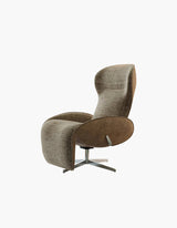Abt Swivel Lounge Chair With Recliner, Linen