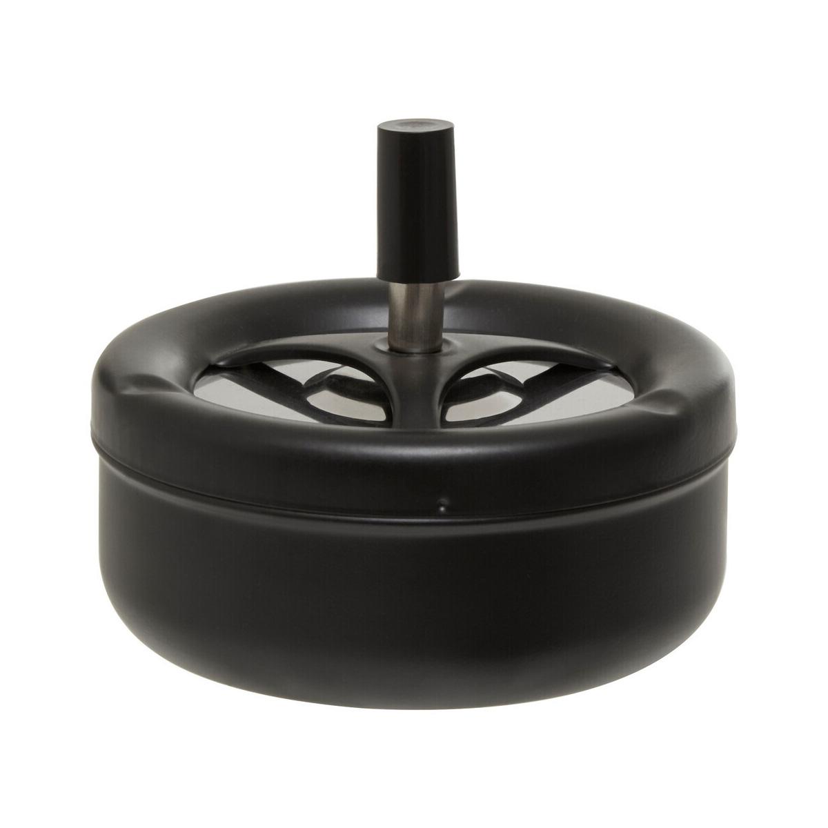 Large Black Spinning Ashtray