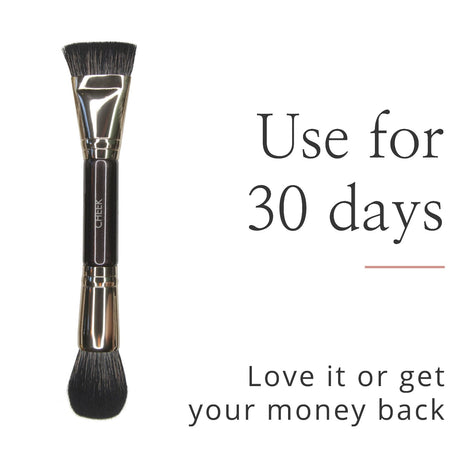 Double Ended Vegan Blusher & Bronzer Brush