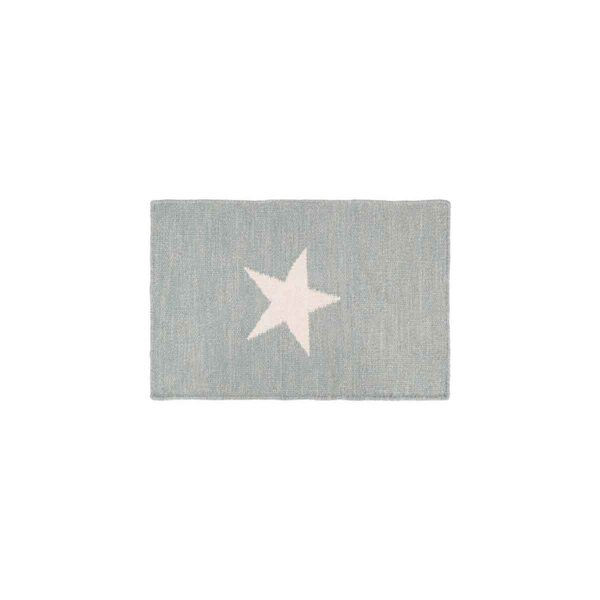 Grey and White Star Rug