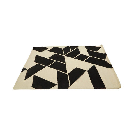 Bosie Milana Small Black and White Geometric Rug