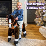 Ride-on Horse Toy Age 3-5 Chocolate（UK&EU in Stock）