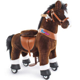 Ride-on Horse Toy Age 3-5 Chocolate（UK&EU in Stock）
