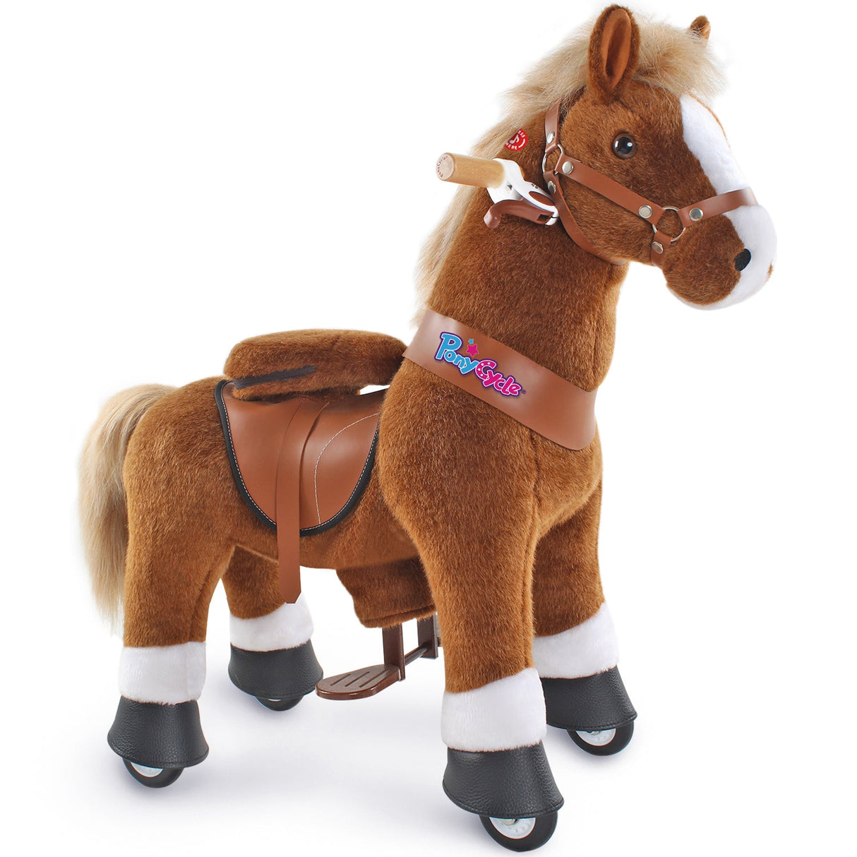 Ride-on Pony Toy Age 3-5 Brown（UK&EU in Stock）
