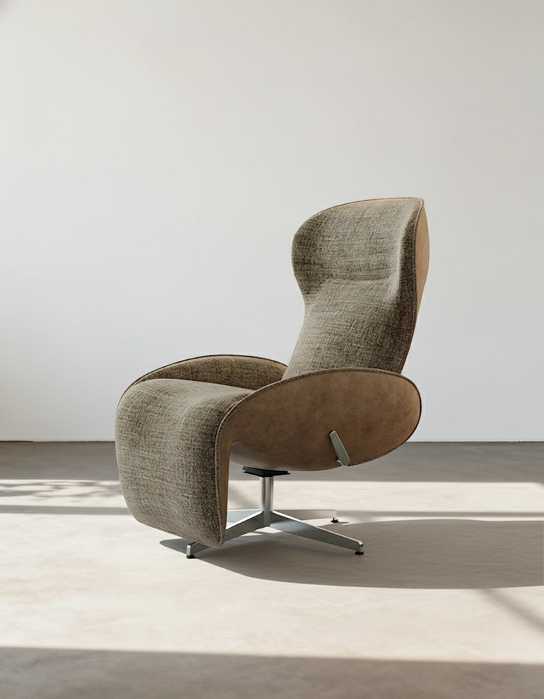 Abt Swivel Lounge Chair With Recliner, Linen