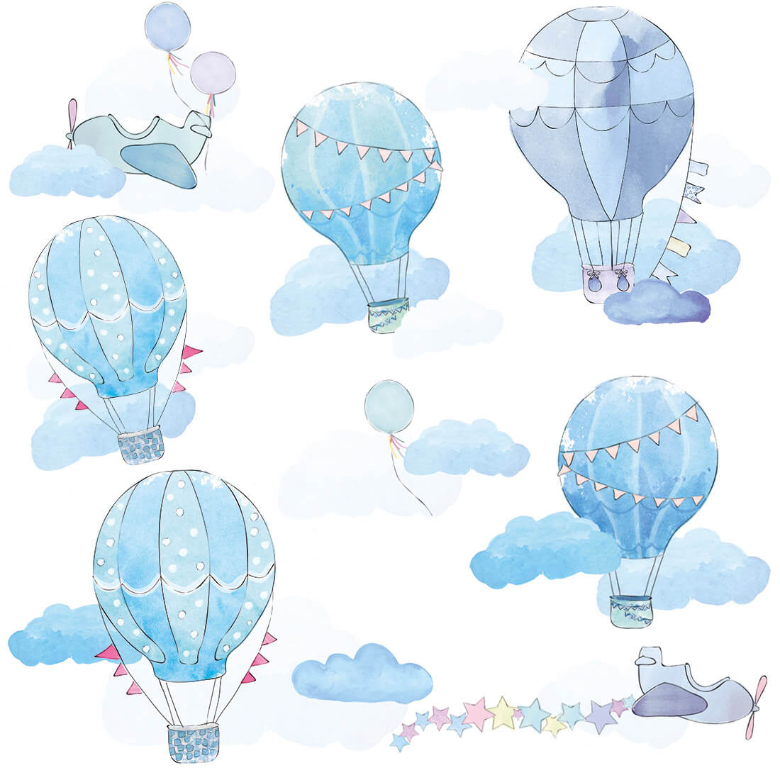 Wall Stickers | Blue Balloons