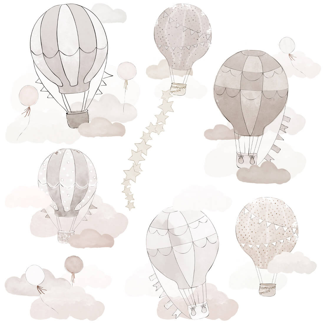 Wall Stickers | Beige Balloons