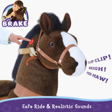 Ride-on Horse Toy Age 3-5 Chocolate（UK&EU in Stock）