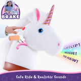 Unicorn Riding Toy Age 4-8 White（UK&EU in Stock）
