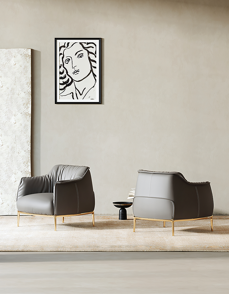 Abelard Armchair, Leather