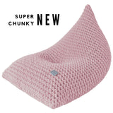 Chunky Knitted Bean Bag | POWDER PINK