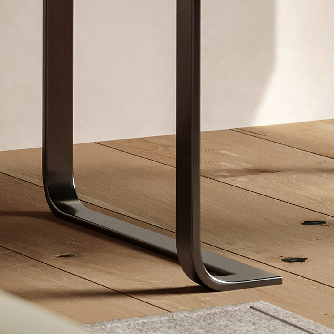 Aella Contemporary Bedside Table, Solid Wood