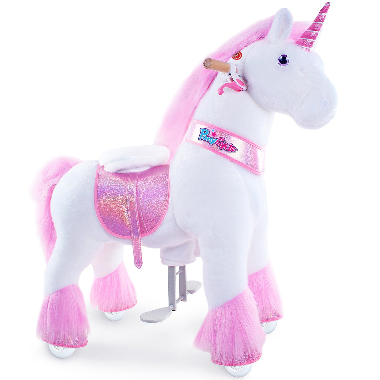 Ride-on Plush Unicorn Age 4-8 Pink（UK&EU in Stock）