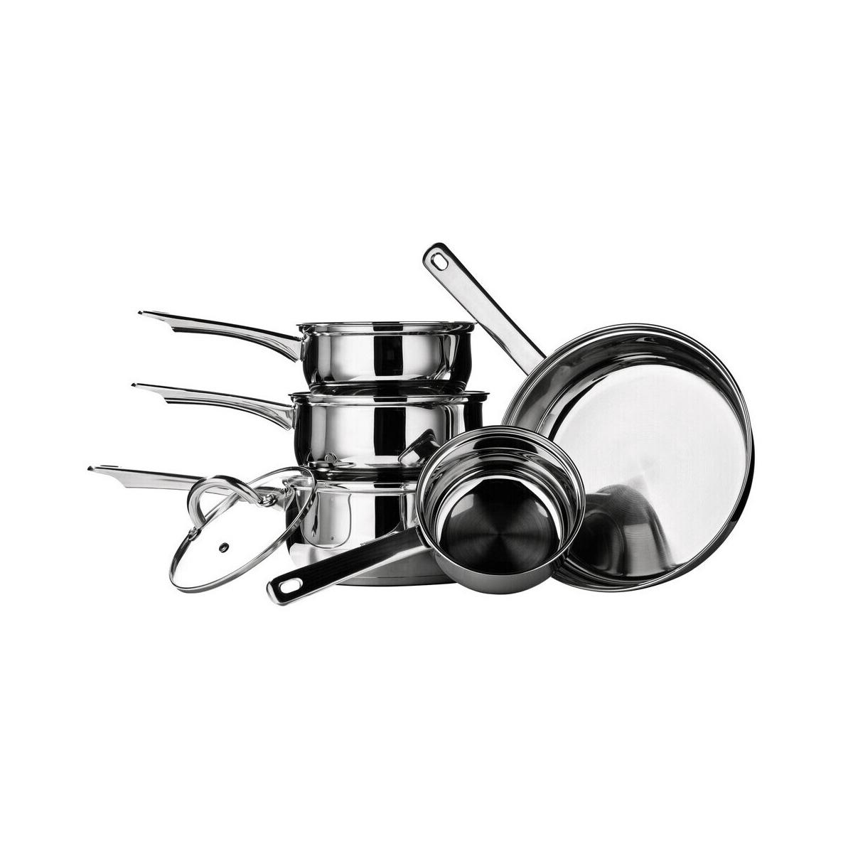 Crosse 5pc Stainless Steel Saucepan Set
