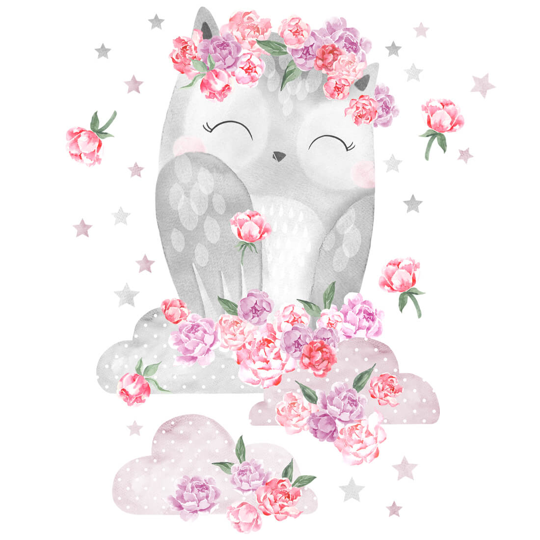 Wall Sticker | Pink Owl