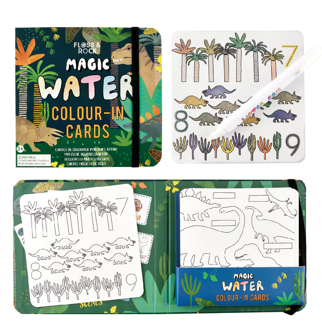 Magic Colour Changing Water Cards - Dinosaur