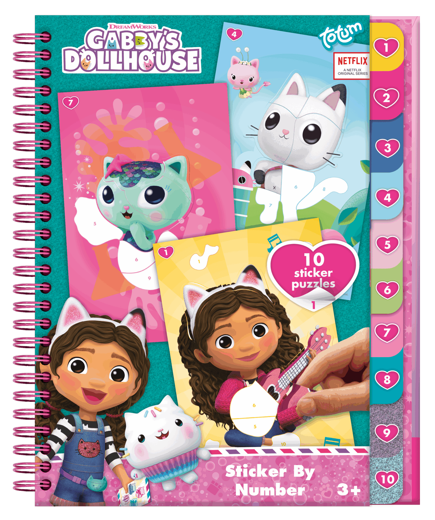 Gabby Dollhouse Sticker by Number Book - April