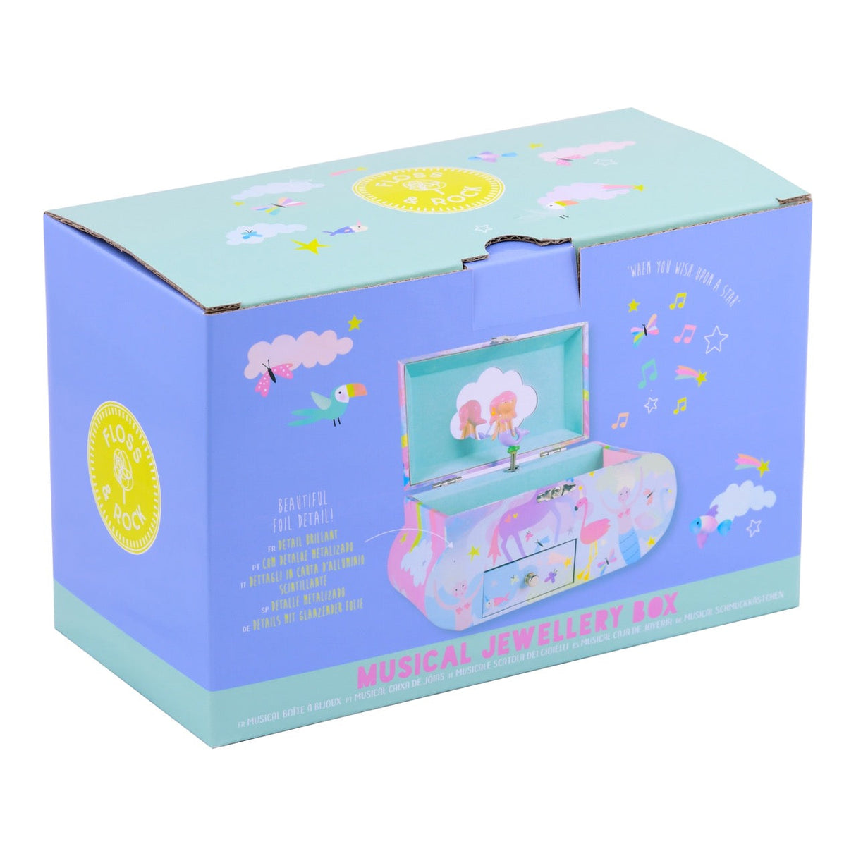 Musical Jewellery Box Cloud Shape - Fantasy