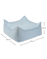 Azure Outdoor Square Ottoman