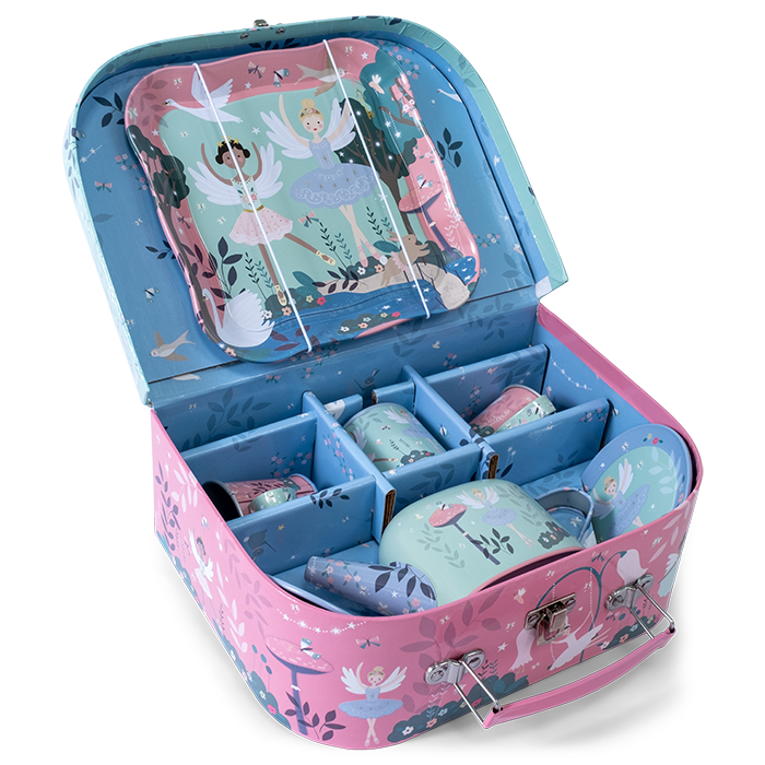 9 Piece Tin Tea Set - Enchanted