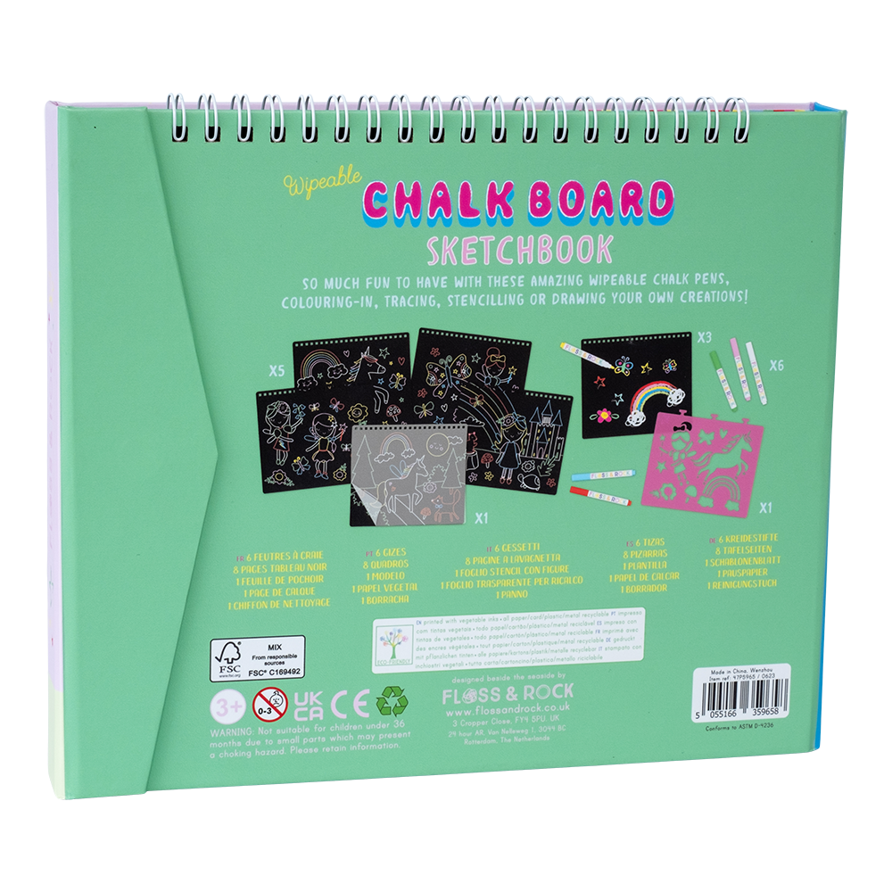 Chalk Board Sketchbook - Rainbow Fairy