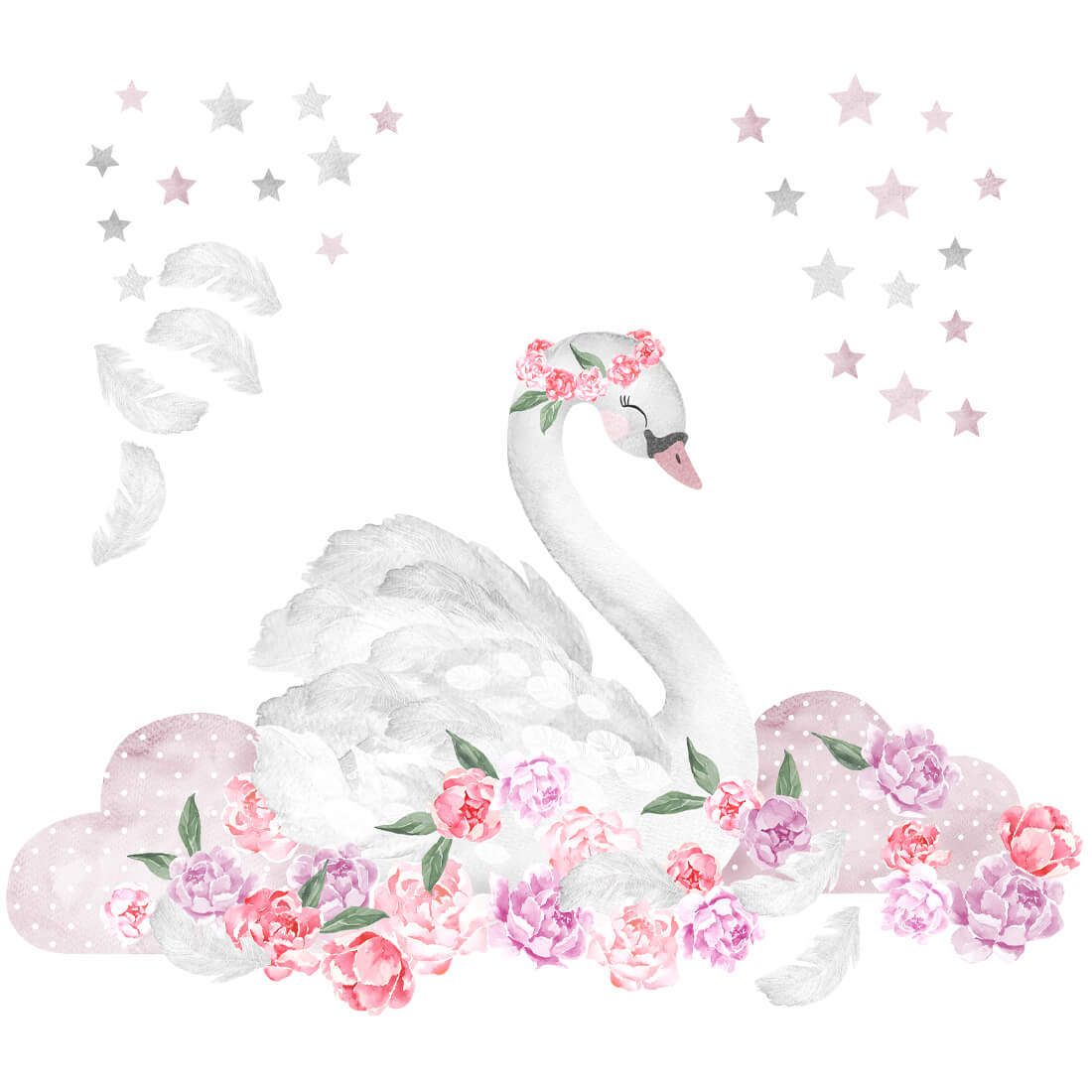Wall Sticker | Pink Swan