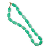 Renata Large Jade Resin Carved Bead Necklace