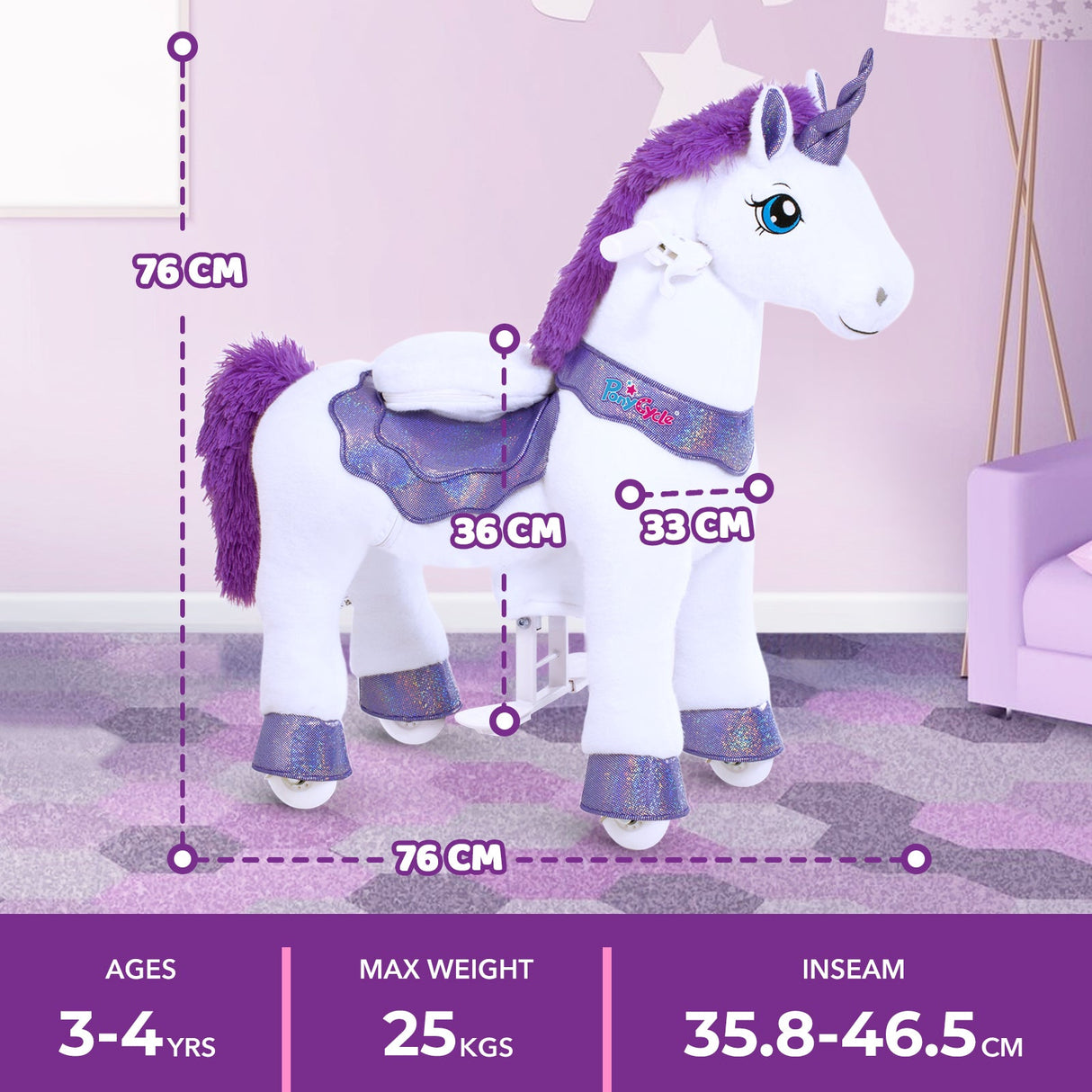 Model E Unicorn Riding Toy Age 3-5