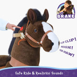 Ride-on Horse Toy Age 3-5 Chocolate（UK&EU in Stock）