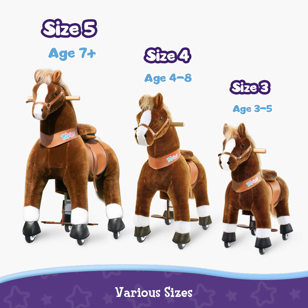 Ride-on Pony Toy Age 3-5 Brown（UK&EU in Stock）