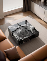 Aesop Low Coffee Table, Square Marble