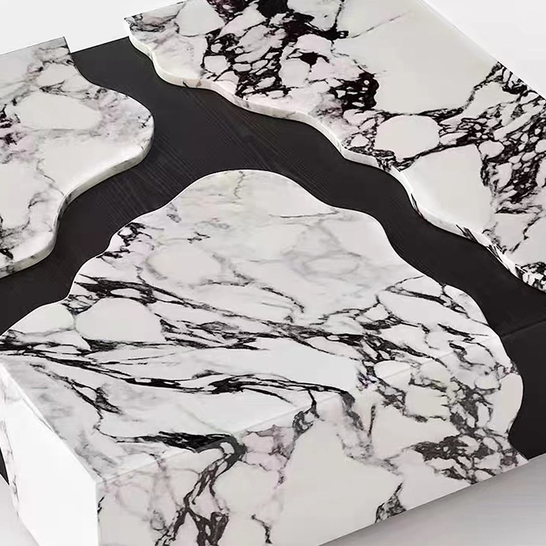 Aesop Low Coffee Table, Square Marble